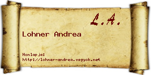 Lohner Andrea névjegykártya